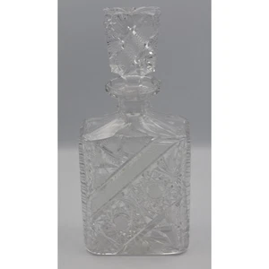 1901c. Hand Cut American Brilliant Period Crystal Liquor Wine Decanter / Carafe - Picture 1 of 14