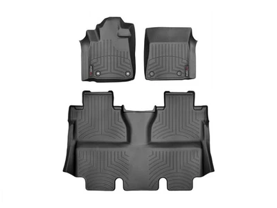 WeatherTech FloorLiner for 2014-2021 Toyota Tundra - 1st & 2nd Row, Black - Image 1 of 4