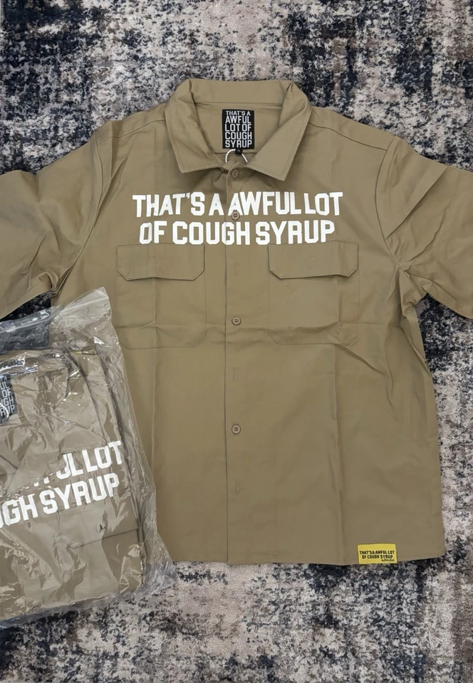 Terrible lote de camisa Dickies de jarabe para la tos MEDIANA caqui Foto 1 de 2