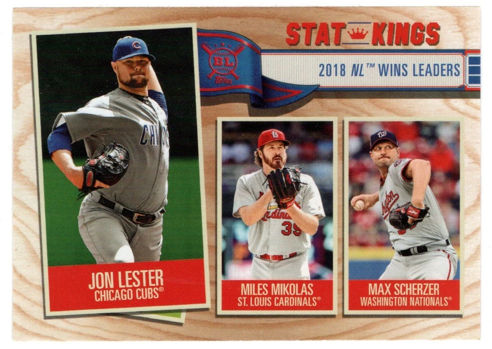 Lester - Scherzer - Mikolas - Stat Kings  2019 Topps Big League Baseball # 364 - Image 1 of 1