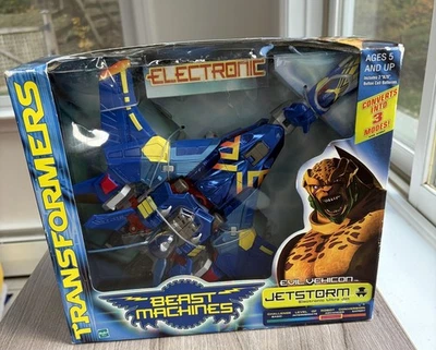 VINTAGE TRANSFORMERS BEAST MACHINES EVIL VEHICON ELECTRONIC JETSTORM NEW - Image 1 of 4