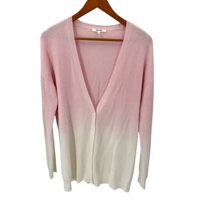 Splendid V-Neck Pink and White Ombre Cardigan // M - Picture 1 of 5