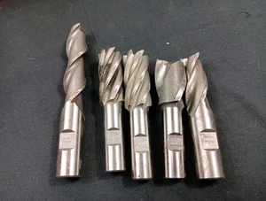 Sossner Usado Big Square End Mills 2-6 Flauta 3/4-1" Hss Lote De 5 - Imagen 1 de 2