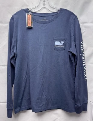 Vineyard Vines Happy Hanukkah Mujer Talla M Gráfico de Ballena Azul Manga Larga Nuevo Foto 1 de 4