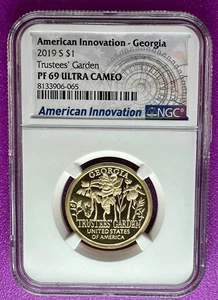 2019 S $1 American Innovation - Georgia Trustee's Garden NGC PF69 (065) - Bild 1 von 2