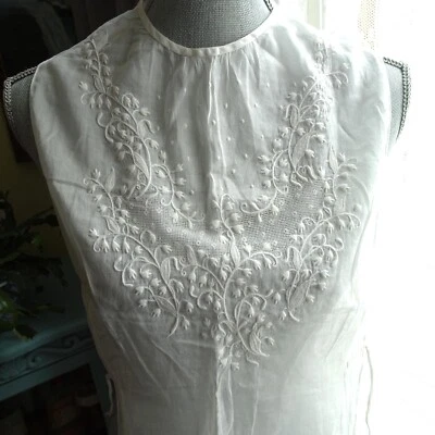 GORGEOUS Antique Chemisette, Dickey Insert,Exceptional Embroidery Hand Work - Image 1 of 4