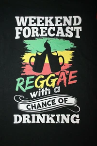 PRONÓSTICO DE FIN DE SEMANA - CAMISETA REGGAE CON OPORTUNIDAD DE BEBER 3XL, negra - Imagen 1 de 5