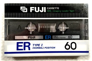 FUJI ER 60 casete de audio vintage cinta en blanco sellada Hecho en Japón Tipo I v2 - Imagen 1 de 2