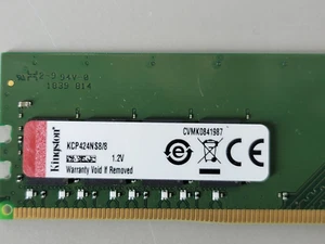 1 Kingston 8GB PC RAM Memory Sticks KCP424NS8/8 - Bench Tested, Fast Shipping! - Picture 1 of 2