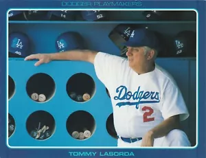 1986 Los Angeles Dodgers Union 76 foto de béisbol Tommy Lasorda - Imagen 1 de 2