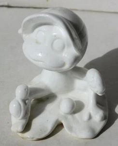 Frog Turtle Figurine Baseball Player Lily Pad All White Bone China Made Taiwan - - Picture 1 of 1