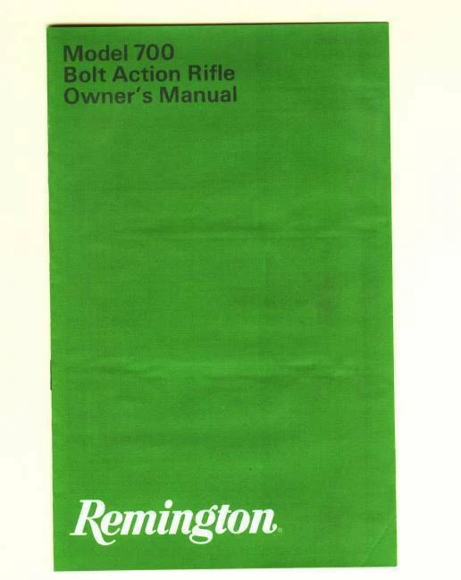 Remington Modelo 700 Años 70 Instrucciones de Fábrica Propietarios Manual Reproducción Foto 1 de 1