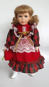 Porcelain doll (373) 17"(43cm) by The Leonardo Collection, Winter Christmas Doll - Picture 1 of 10