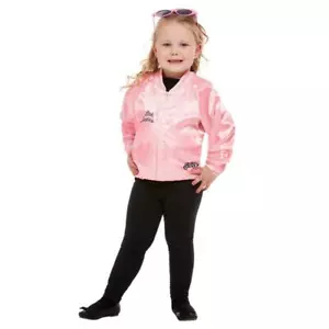 Officially Licensed Toddler, Child & Teen Pink Ladies Jacket Fancy Dress Costume - Picture 1 of 9