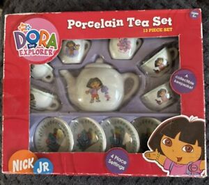 Dora the Explorer porcelain tea set .. free shipping USA seller
