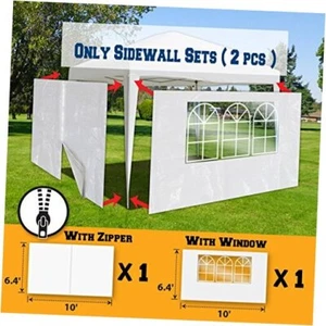 Sidewalls 10'X6.4' Size for Tent Outdoor Pop Up Canopy Gazebo Marquee with - Picture 1 of 8