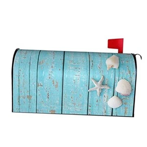 Summer Seashell Beach Starfish Mailbox Cover Magnetic 25.5x21 in Beach Life - Picture 1 of 8