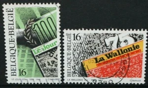 BELGIUM 1994 Newspaper Anniversaries. Set of 2. Fine USED. SG3219/3220. - Picture 1 of 1