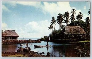Postcard Samoa Fishing - Picture 1 of 2