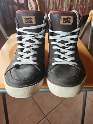 Rip Curl Scarpa Lacci FW-09 Men US 13 Eur 47 Pelle Marrone Uomo - Imagen 1 de 4