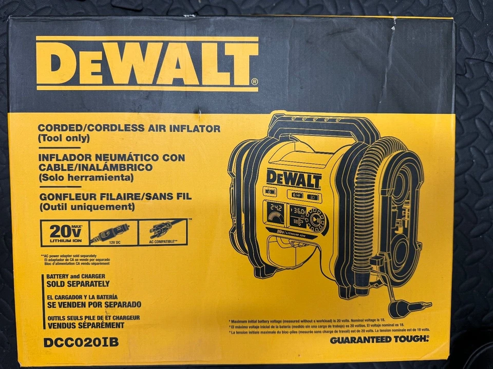 Inflador de aire inalámbrico/con cable de alta presión DeWALT DCC020IB 20V - Herramienta desnuda Foto 1 de 1