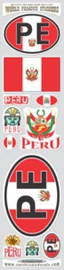 Peru stickers set 11 flag decals bumper car auto bike laptop - Imagen 1 de 1