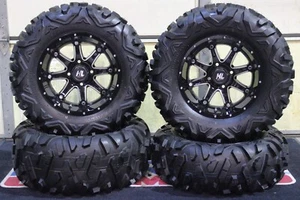 RANCHER 420i IRS 26" BIGHORN RADIAL ATV TIRE 14" HL4 WHEEL KIT IRS1CA M917 - Picture 1 of 7
