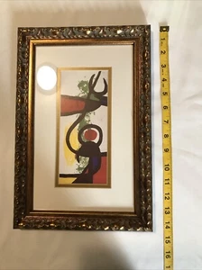 1993 Joan Miro Les Grandes Manoeuvres Print In Frame 14’’x9.5’’ - Picture 1 of 2