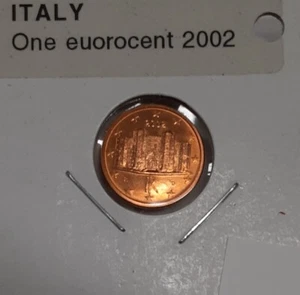 2002 Italy One Eurocent Copper Plated Steel Coin BU - Picture 1 of 2
