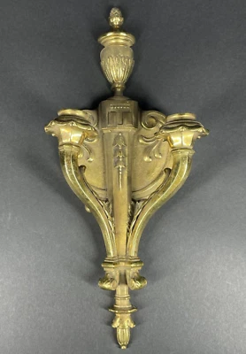 Aplique de pared vela 2 brazos urna neoclásica de latón vintage 14" Foto 1 de 4