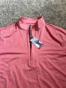 Nueva Camisa de Golf Pullover Gris Mate Cremallera Q Hightower Cayenne Rojo Brezo - Imagen 1 de 7