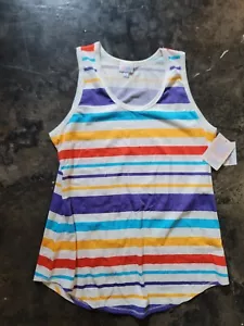 Lularoe Tank Top Größe XL Streifen weiß blau - Bild 1 von 6