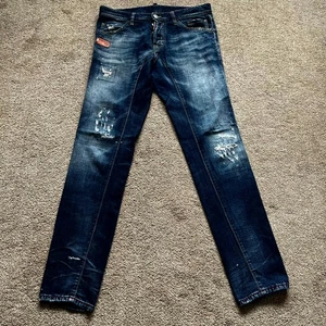 Dsquared2 Jeans Men's 48 Blue Denim Distressed 5-Pocket Straight Leg Button Fly - Picture 1 of 14