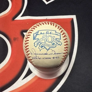 Béisbol con logotipo de Jackie Robinson firmado por Mariano Rivera con inscripción Steiner CX - Imagen 1 de 2