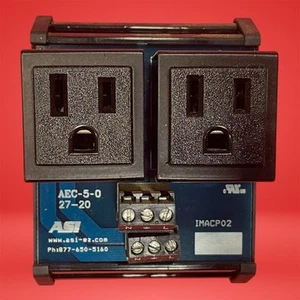 ASI IMACCP02 DIN Rail Duplex 15A 125V NEMA5-15R 3-Prong Modular Receptacle - Picture 1 of 3