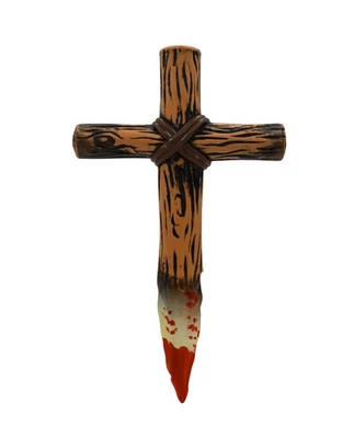 Bloody Vampire Plastic Cross Stake Zombie Hunter Halloween Costume Accessory - Image 1 of 4