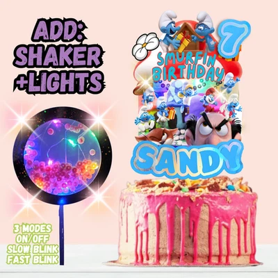 the SMURFS PARTY SUPPLIES BIRTHDAY DECORATION TABLEWARE SWIRL HONEYCOMB CENTER - Image 1 of 4