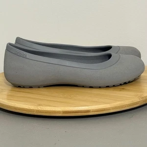 Crocs Mammoth Lined Flats Women's Size 8 Gray Soft Uppers Faux Fur Insoles - Picture 1 of 8