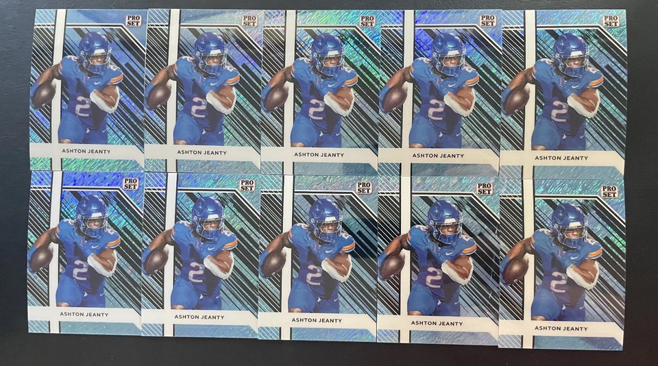 2024 Leaf Pro Set Promo Shimmer Ashton Jeanty RC Rookie Lot Of 10  - Image 1 of 1