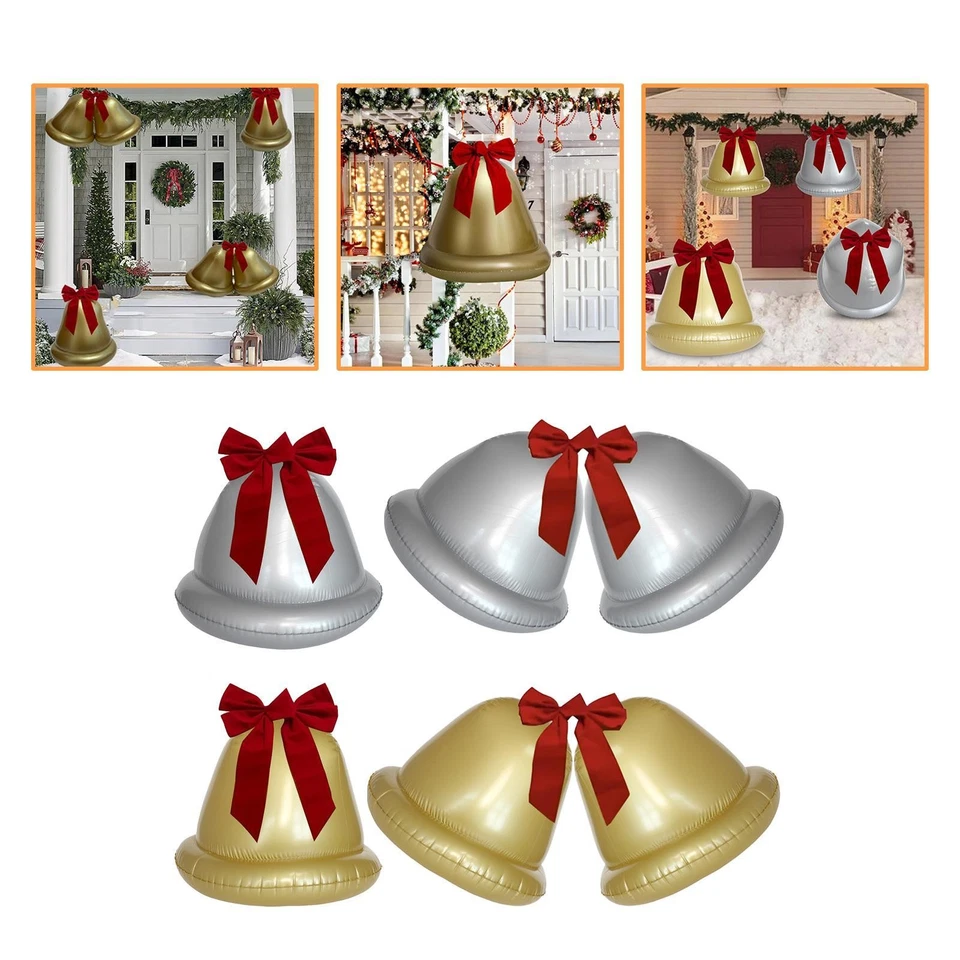 Campana di Natale gonfiabile, grande palla gonfiabile ornamentale per prato, - Immagine 1 di 2