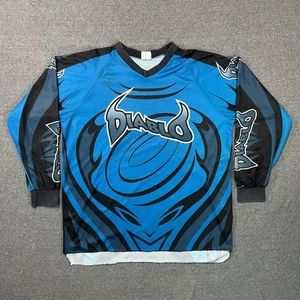 VTG Diablo Wear ‘Face’ Paintball Jersey Blue Men's XXL 90s Y2K Made In Canada - Picture 1 of 12