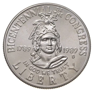 1989-D Congressional BU Unc Half Dollar US Congress 50c Commemorative *7947 - Picture 1 of 3