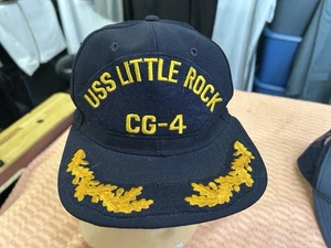 De colección Marina de los Estados Unidos USS Little Rock CG-4 Snapback Gorra de Pelota Sombrero EE. UU. Huevos Revueltos EC - Imagen 1 de 7