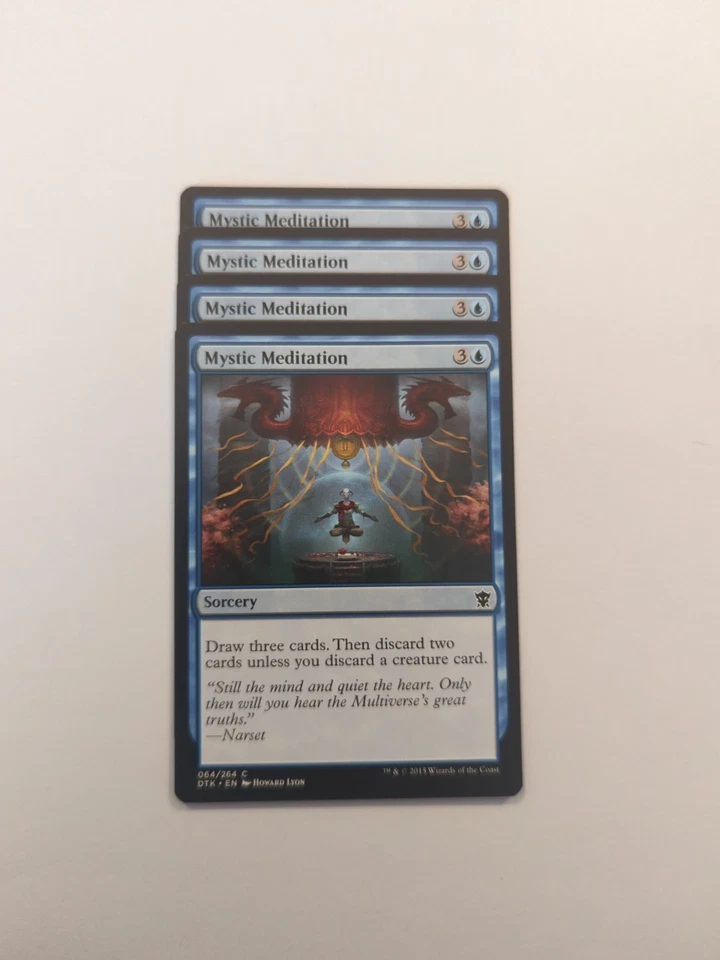 (4) Mystic Meditation *PLAYSET* Dragons of Tarkir Regular NM MTG - Image 1 of 1