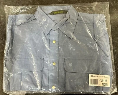 Timberland Men Fishing Shirt, Short Sleeve, Overcast Blue - Image 1 of 4