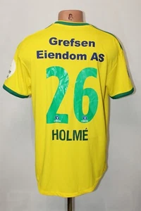 Ullensaker Kisa FC Norway Football Shirt Jersey 2019 2020 HOME Size L #26 HOLME - Picture 1 of 12