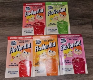 Vintage 1970's Fla-Vor-Aid Packet Lot Set Of 5 Sealed - Jonestown - Halloween - Picture 1 of 2