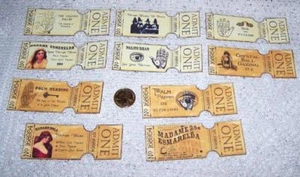10-Halloween-Vintage-Fortune Teller-Gypsy-Palmistry-Linen Cardstock-Tickets - Picture 1 of 1