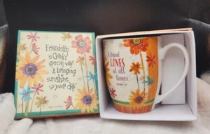 Taza Girasol Regalo Robin Rawlings Inspiración Cristiana Amistad Nueva En Caja  - Imagen 1 de 10