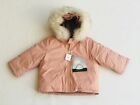 Girls Bonpoint Pink Natural Down & Feather Jacket w Fur Trimmed Hood - 2 Years